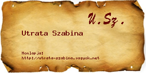 Utrata Szabina névjegykártya